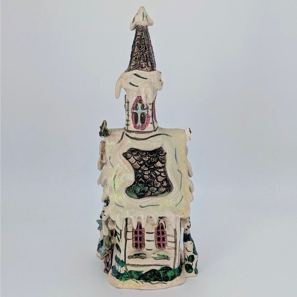 Heather Goldminc Christmas Church Tealight Holder Come All Ye Faithful Blue Sky - Picture 5 of 14